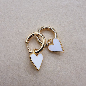 Pendientes Corazones Blancos