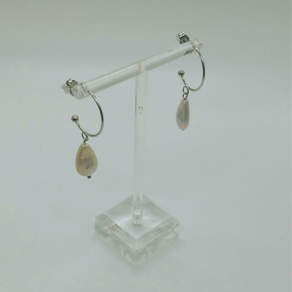 Argollitas con Perla de Río