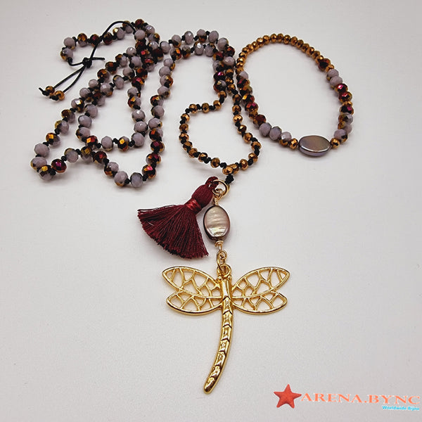 Juego collar y pulsera Libelula