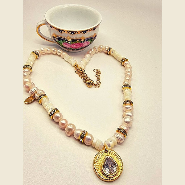 Collar de Perlas con Brillante