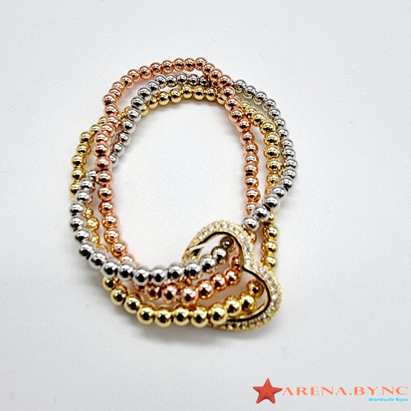 Pulsera de 3 colores con Dije