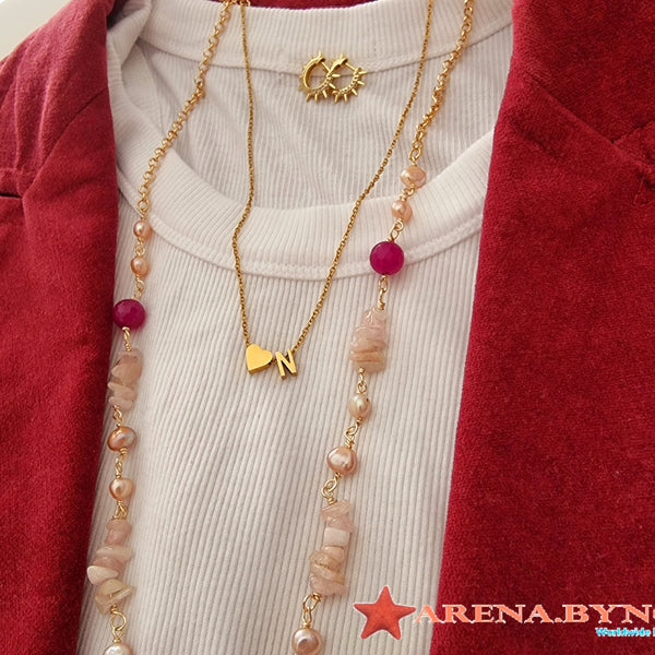 Collar Druzy Rosa