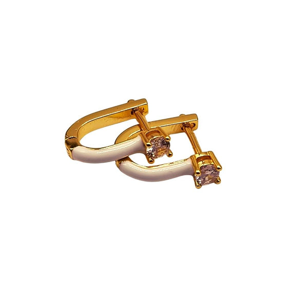 Argollas Ovaladas con Brillante