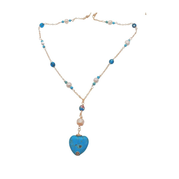 Collar Corazón Turquesa