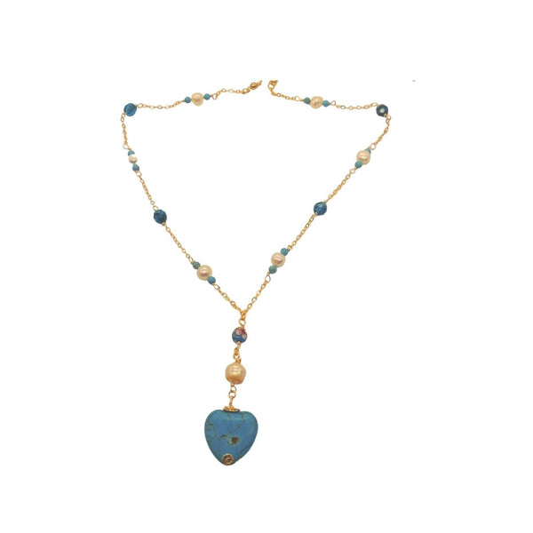 Collar Corazón Turquesa